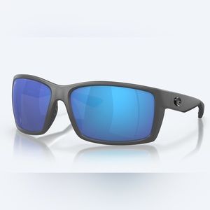 Costa Del mar Reefton matte gray blue mirror polarized sunglasses 580P